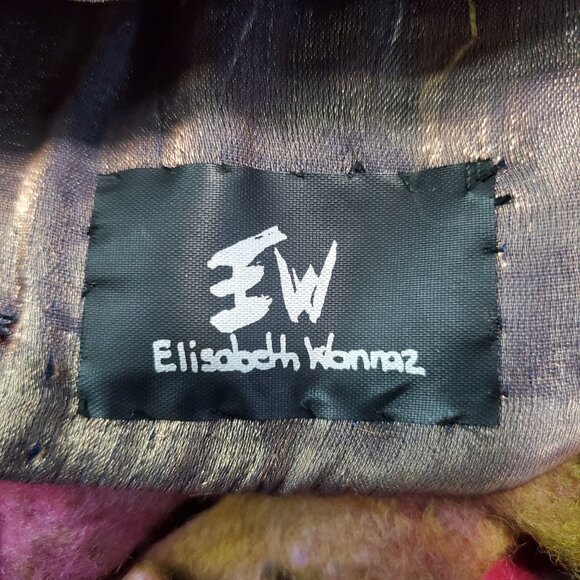 Elisabeth Wannaz Beautiful Wool Silk One of a Kind Art to Wear Head Wrap Hat - Picture 6 of 8